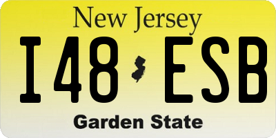 NJ license plate I48ESB