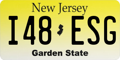 NJ license plate I48ESG