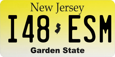 NJ license plate I48ESM