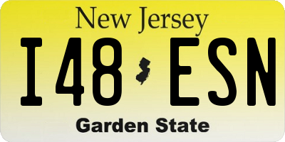 NJ license plate I48ESN