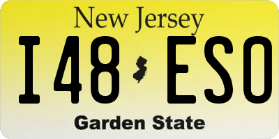 NJ license plate I48ESO