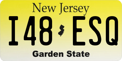 NJ license plate I48ESQ
