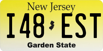 NJ license plate I48EST