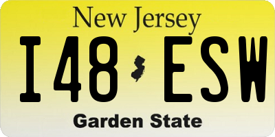 NJ license plate I48ESW