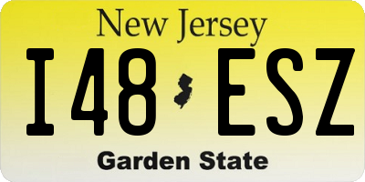 NJ license plate I48ESZ