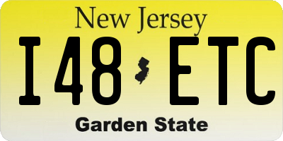 NJ license plate I48ETC