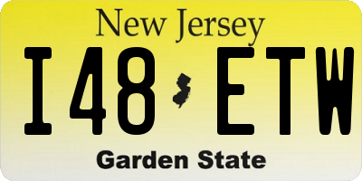 NJ license plate I48ETW