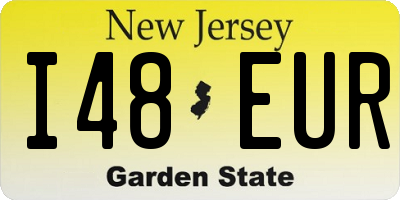 NJ license plate I48EUR