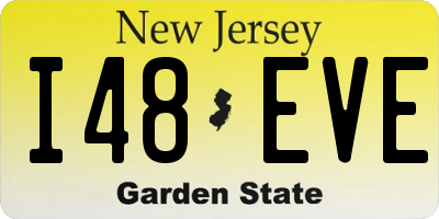 NJ license plate I48EVE