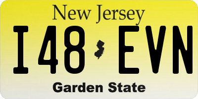 NJ license plate I48EVN