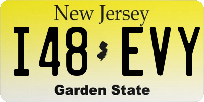 NJ license plate I48EVY