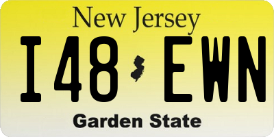 NJ license plate I48EWN