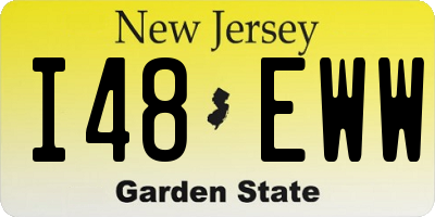 NJ license plate I48EWW
