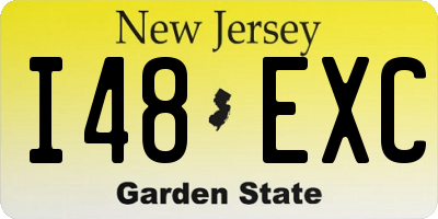 NJ license plate I48EXC