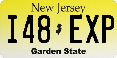 NJ license plate I48EXP