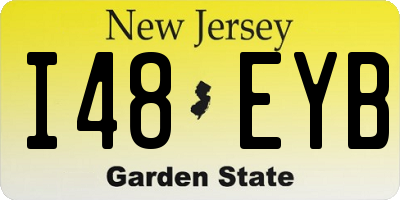 NJ license plate I48EYB