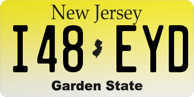 NJ license plate I48EYD