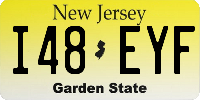 NJ license plate I48EYF