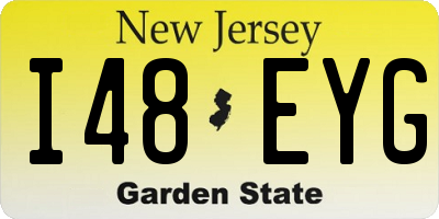 NJ license plate I48EYG