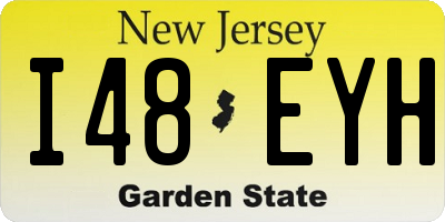 NJ license plate I48EYH