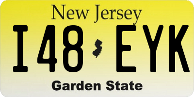 NJ license plate I48EYK