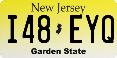 NJ license plate I48EYQ