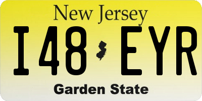NJ license plate I48EYR