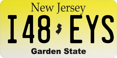 NJ license plate I48EYS