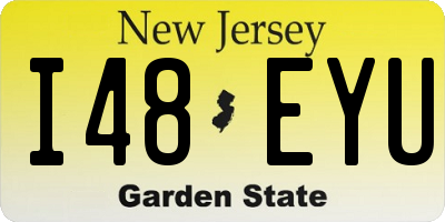 NJ license plate I48EYU
