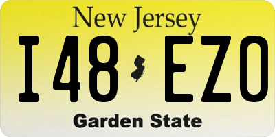 NJ license plate I48EZO