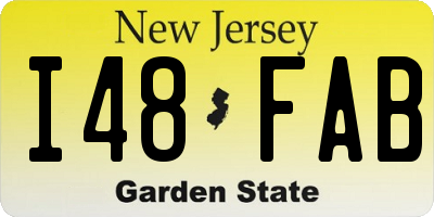 NJ license plate I48FAB