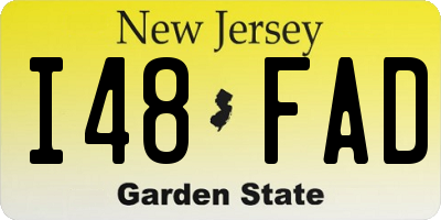 NJ license plate I48FAD