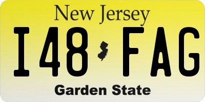 NJ license plate I48FAG