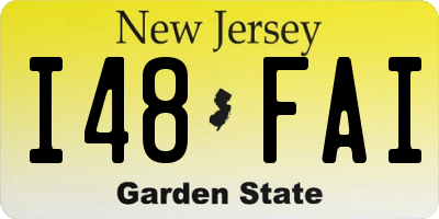 NJ license plate I48FAI