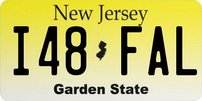 NJ license plate I48FAL