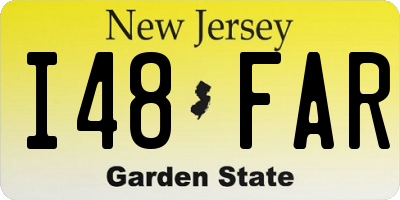 NJ license plate I48FAR