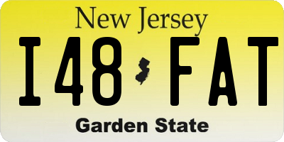 NJ license plate I48FAT