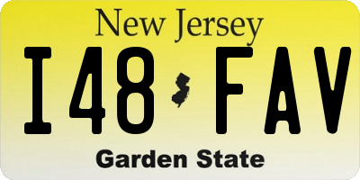 NJ license plate I48FAV