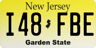 NJ license plate I48FBE