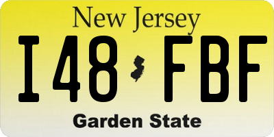 NJ license plate I48FBF