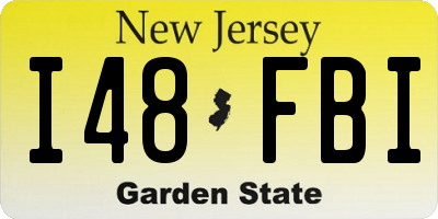 NJ license plate I48FBI