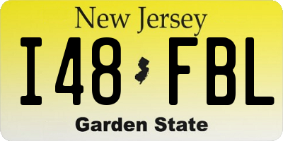 NJ license plate I48FBL