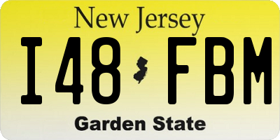 NJ license plate I48FBM