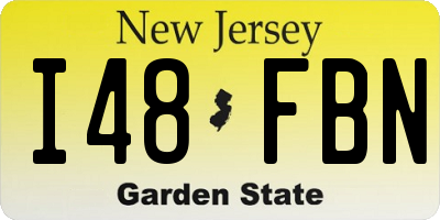 NJ license plate I48FBN