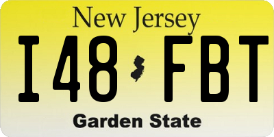 NJ license plate I48FBT