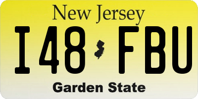 NJ license plate I48FBU