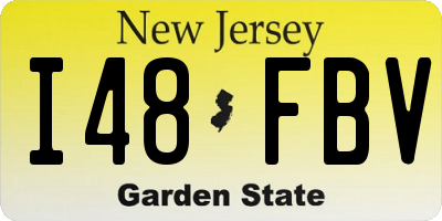 NJ license plate I48FBV