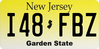 NJ license plate I48FBZ