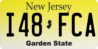 NJ license plate I48FCA