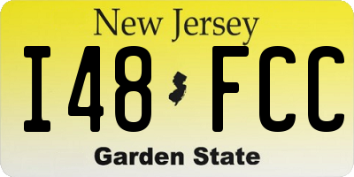NJ license plate I48FCC